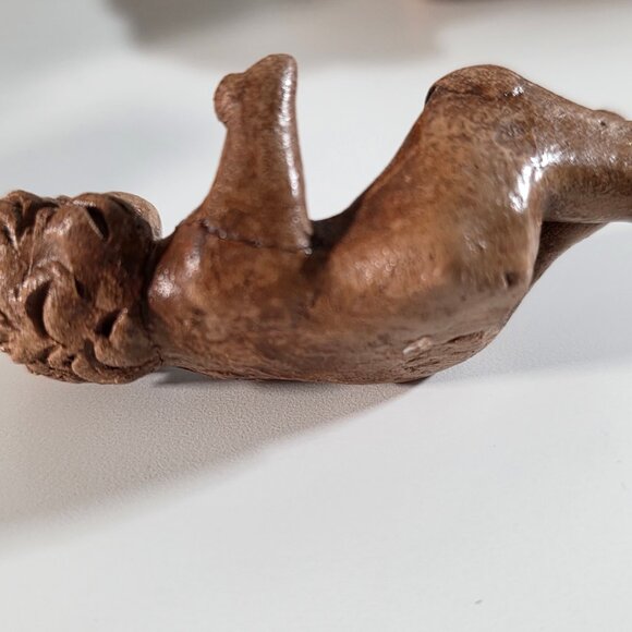 Vintage Intricately Detailed Painted/Glazed Clay 14 Piece Nativity Set - Picture 8 of 9